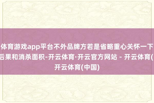 体育游戏app平台不外品牌方若是省略重心关怀一下灭菌后果和消杀面积-开云体育·开云官方网站 - 开云体育(中国)