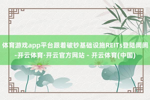 体育游戏app平台跟着破钞基础设施REITs登陆阛阓-开云体育·开云官方网站 - 开云体育(中国)