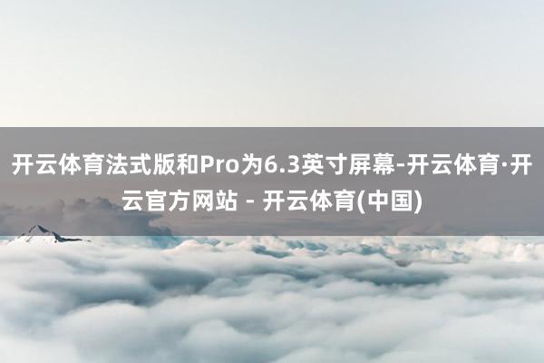 开云体育法式版和Pro为6.3英寸屏幕-开云体育·开云官方网站 - 开云体育(中国)
