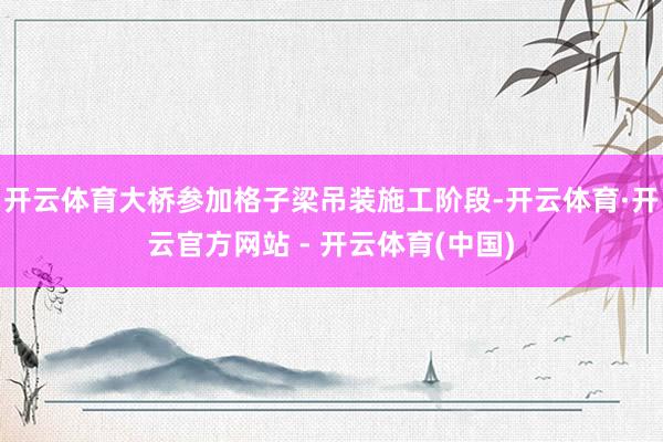 开云体育大桥参加格子梁吊装施工阶段-开云体育·开云官方网站 - 开云体育(中国)